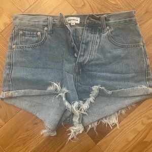 Used once. superdown kathleen denim shorts. Stone wash. Size 27